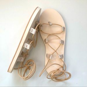 j.crew sporty lace-up sandals • size 8.5 • new in box